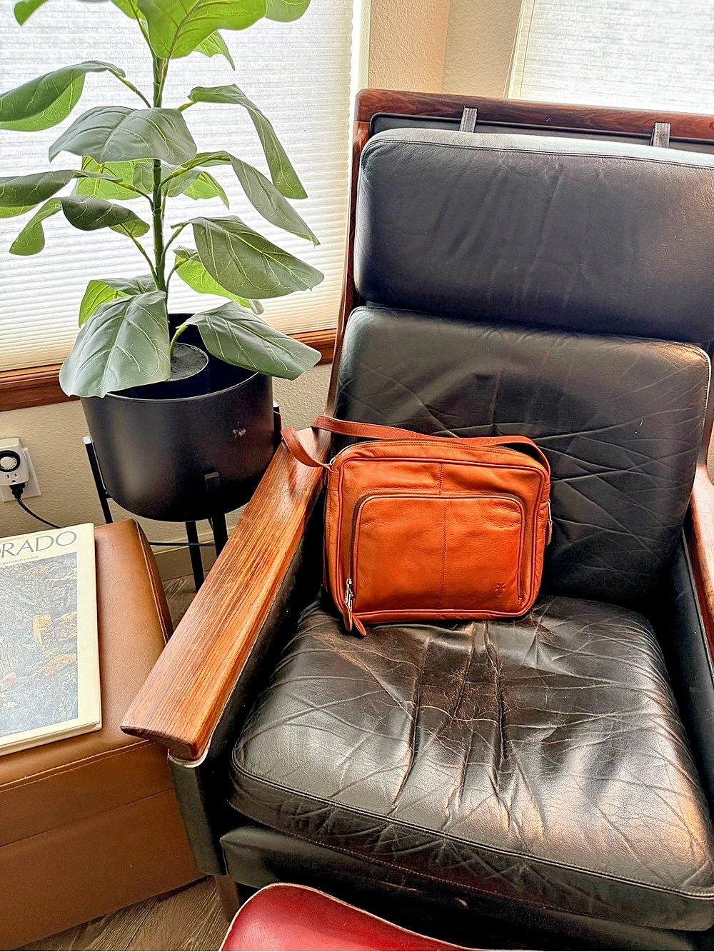 Frye Leather Drafting Bag in Brown